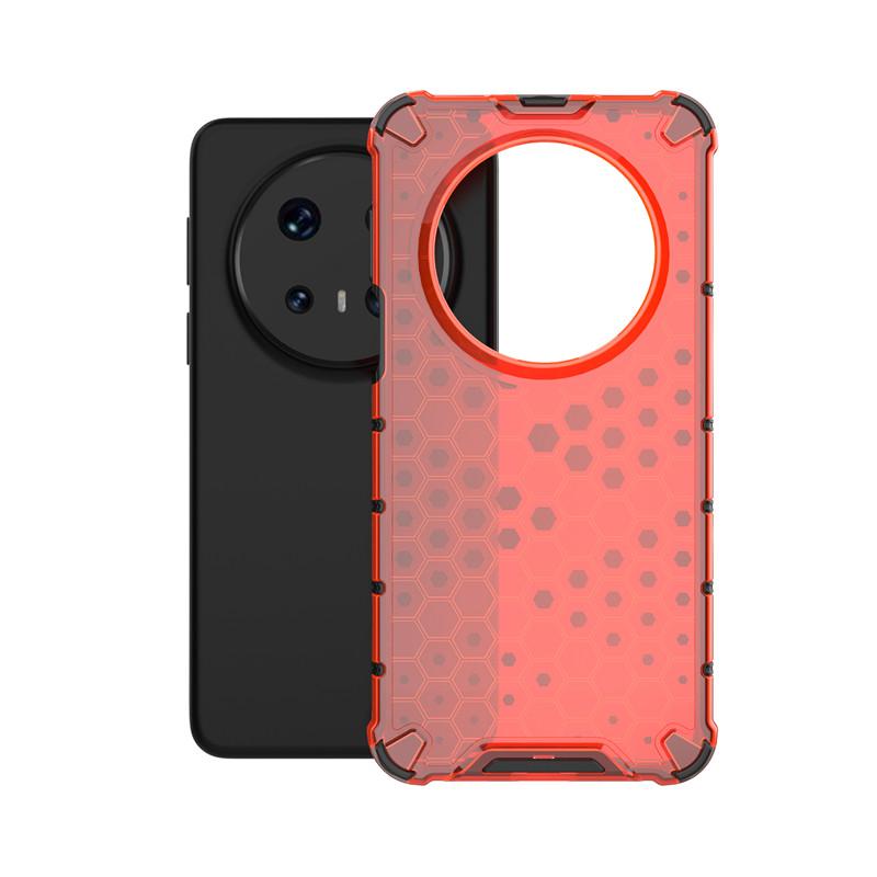 

For Huawei Mate 70 Pro Plus Case Mate 70 Pro Cover Honeycomb Style Bumper Shield Protective Phone Cases On Huawei Mate 70 Funda For Mate 70 Pro Plus красный