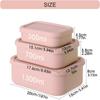 Silicone Lunch Box 3 Size Fresh-keeping Case Reusable Lunch Container  Students Adult