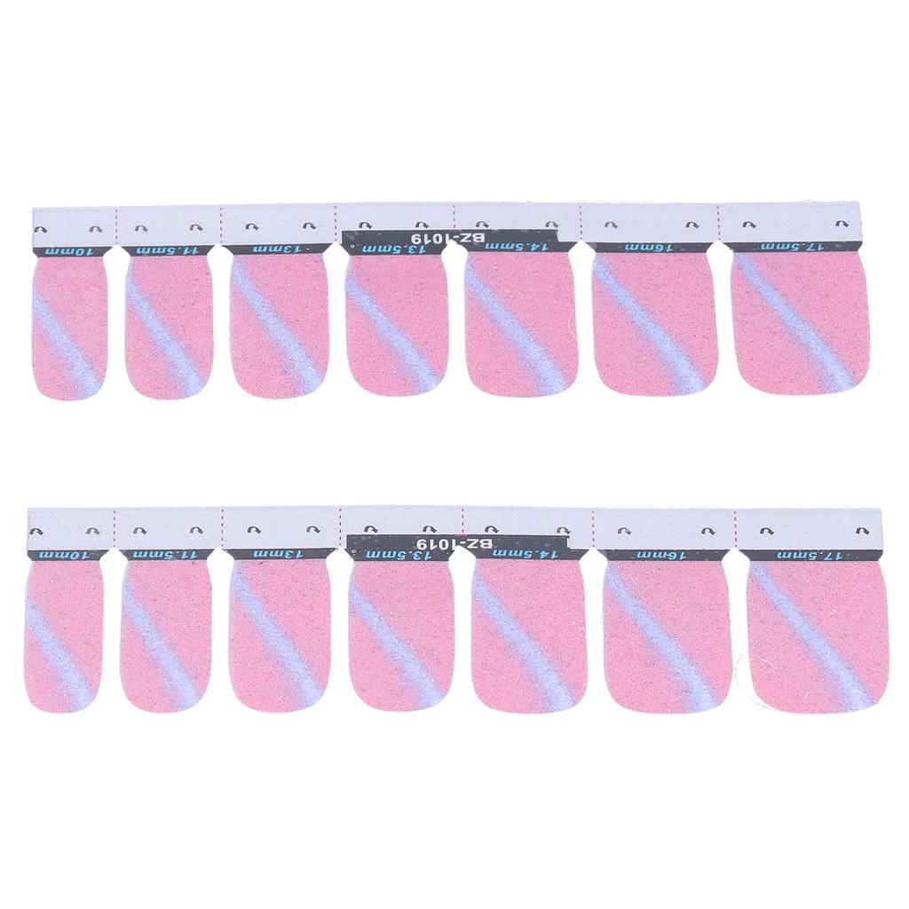 14 Stück Nagellackstreifen DIY Klebe-Nagelfolien Aufkleber Transfersticker Maniküre-Werkzeug19