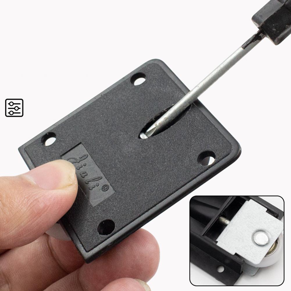 Hardware Sliding Door Wheels Stainless Steel Smooth 10mm-30mm 4 Pairs Black Cabinet Door Sliding Home Improvement