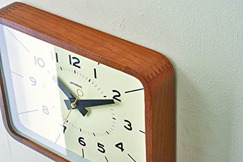 Interform Holger Wall Clock CL-3951, Wood, Ivory, Black, Gold, Sweep Movement