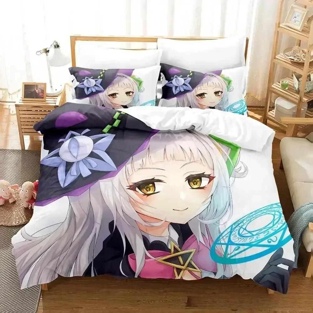 Top Murasaki Shion Bedding Set Single Twin Full Queen King Size Bed Set Adult Kid Bedroom Duvet Cover Sets Anime Kawaii Girl Bed