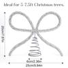 Christmas Tree Topper Bow 7.9x9.8 Inch Decorative Holiday Ornaments Christmas Tree Top Decorations for Homeowners Church Groups