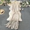 Bohemia Vacation Style Heavy Industry Tassel Half Body Embroider