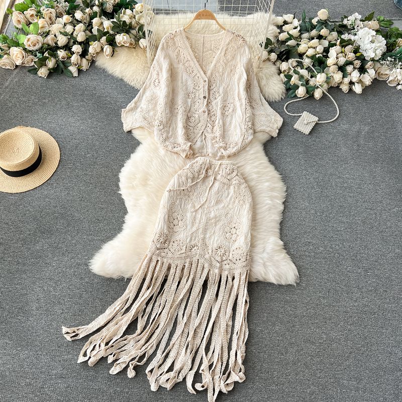 Bohemia Vacation Style Heavy Industry Tassel Half Body Embroider