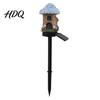 Solar Pathway Lights Mushroom Lights House Statue Fairy Cottage Garden Stake Light Waterproof Outdoor Landscape for Yard Patio Lawn Decorative
