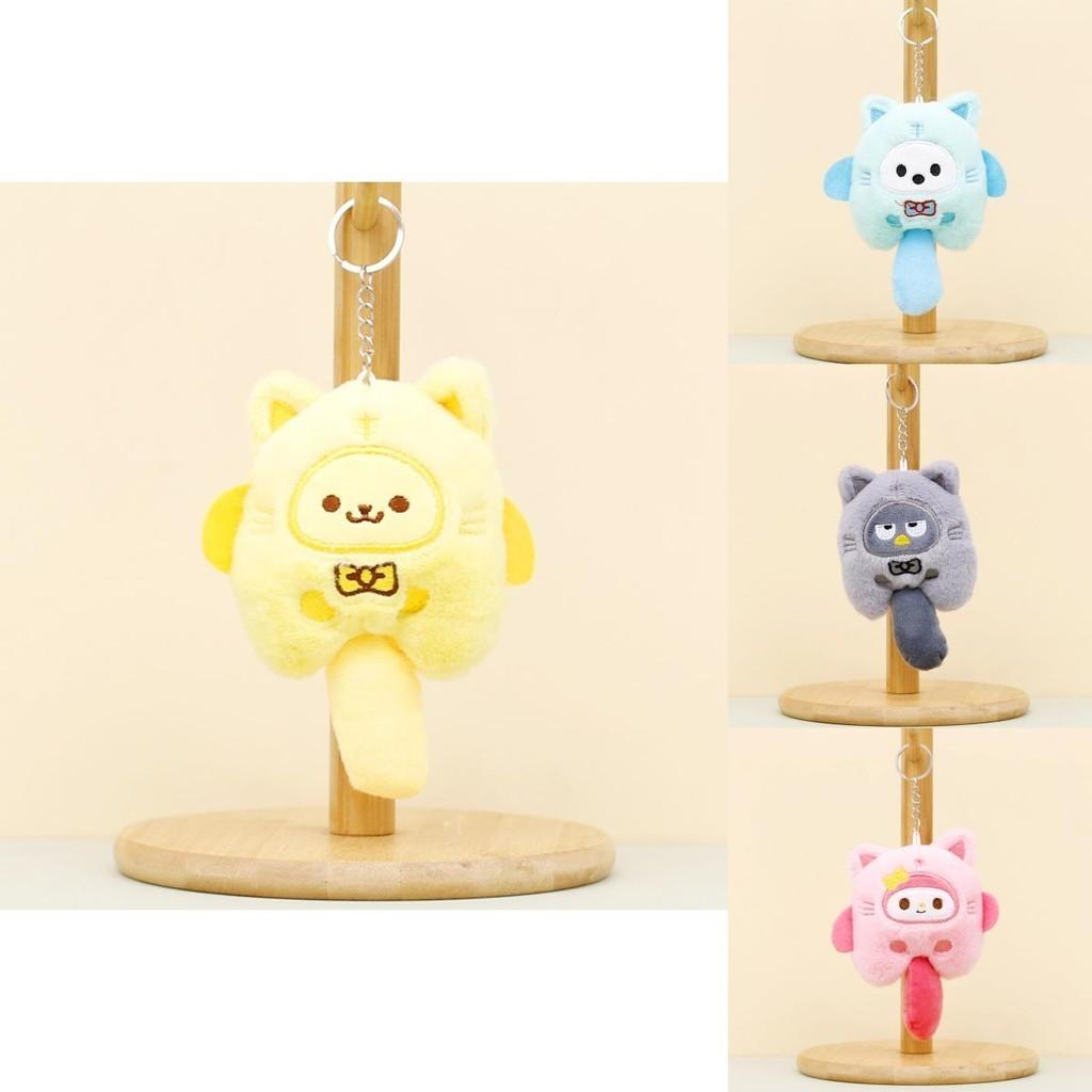 Adorable Sanrio Keychain Plush Toy Kuromi Cinnamoroll Cute Doll Bag Charm