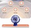 Silent Rechargeable Clip-On Fan for Dorms - Long Battery Life, Desktop & Wall Mountable
