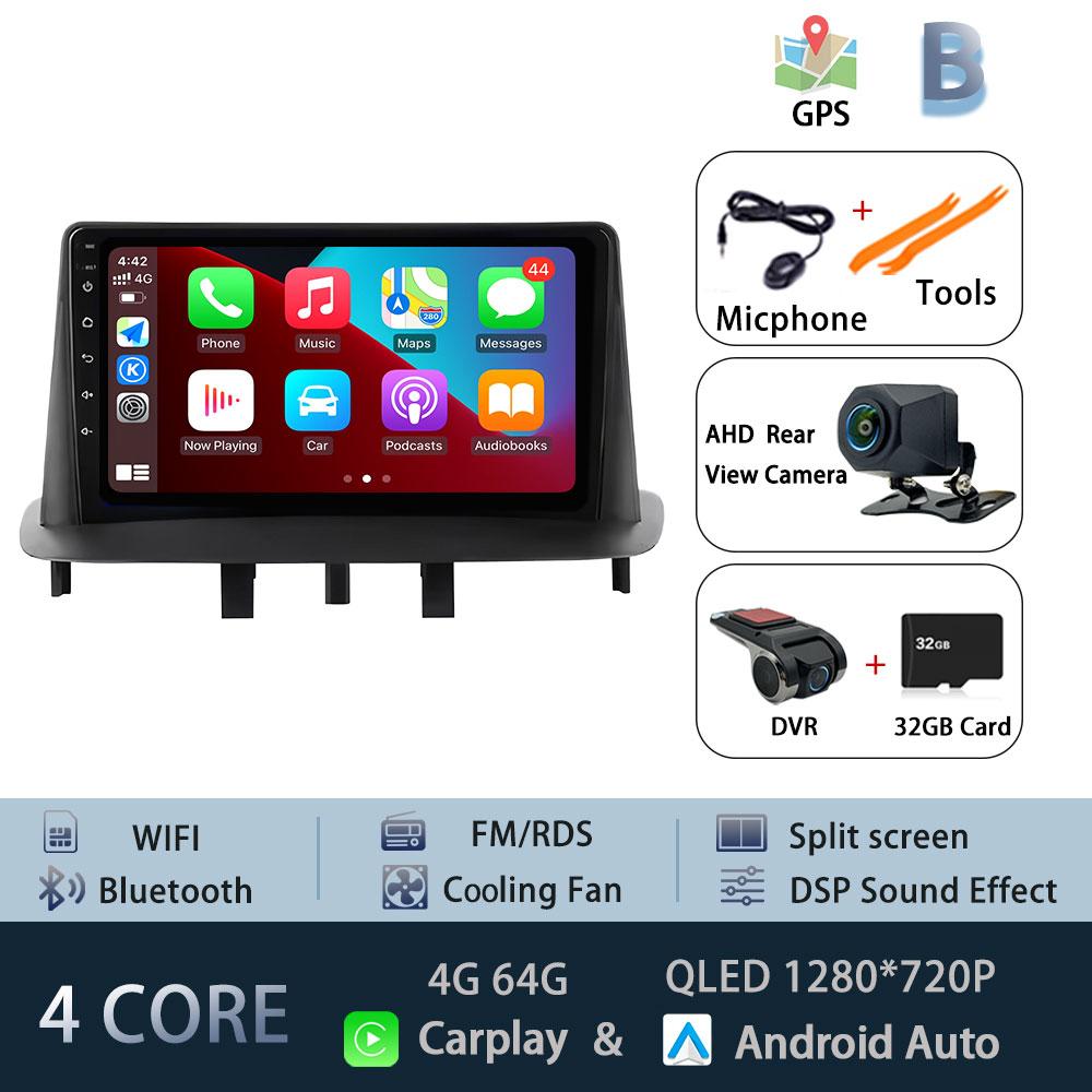 No 2 Din Android 15 Car Radio Multimedia Video Player For Renault Megane 3 Fluence 2008 - 2014 Navigation GPS Carplay Auto RDS