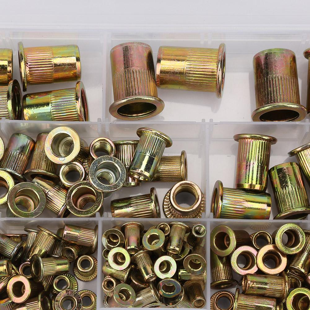 160 Stück Kohlenstoffstahl Flach Weiblich Blindnietmutter Befestigungszubehör