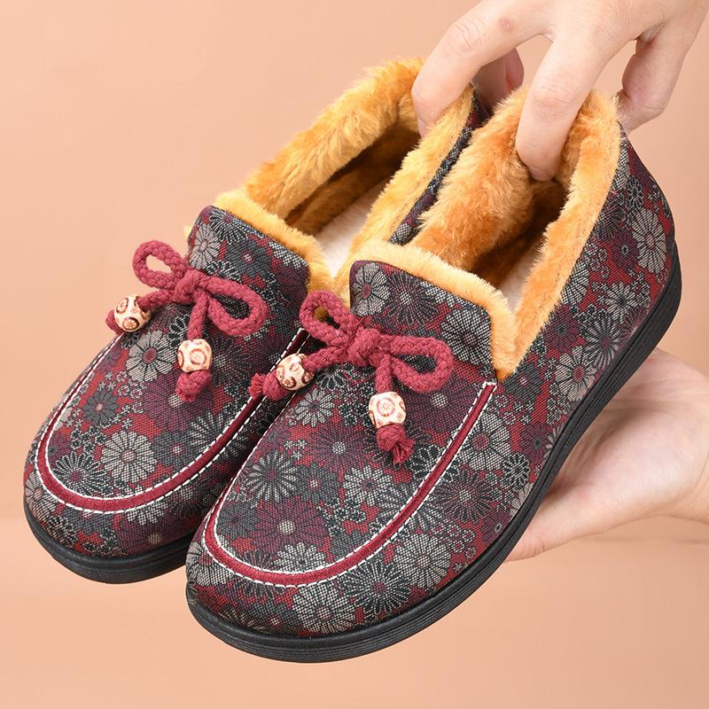 

Женские новые модные плюшевые теплые хлопковые туфли для зимы 41 красный