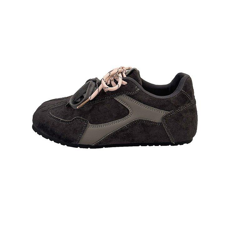 Rosa braune Innenhöhenerhöhung Deutsche Trainingsschuhe Damen 2025 neu Herbst vielseitige Leder Sport- und Freizeitschuhe Plateau Forrest Gump Schuhe