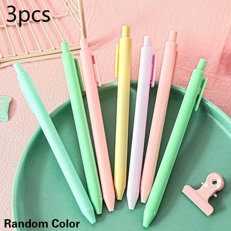 

3 random color candy color small fresh gel pen roller neutral pen school office supplies