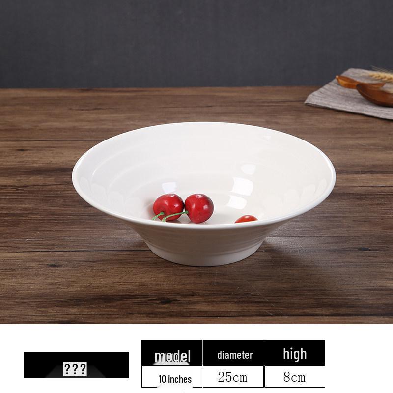 Creative Large Ceramic Soup Bowl - Thickened, Round, Restaurant & Household Tableware