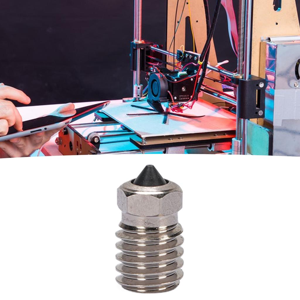 3PCS Extruder Hotend Nozzles High Hardened Steel Nozzle Replacement for 3D Printer