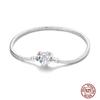 Bracelet Silver 925 Original 17-20CM Star Moon Heart Butterfly Paw Print Zircon Bracelets Fit DIY Charms Birthday Jewelry Gifts