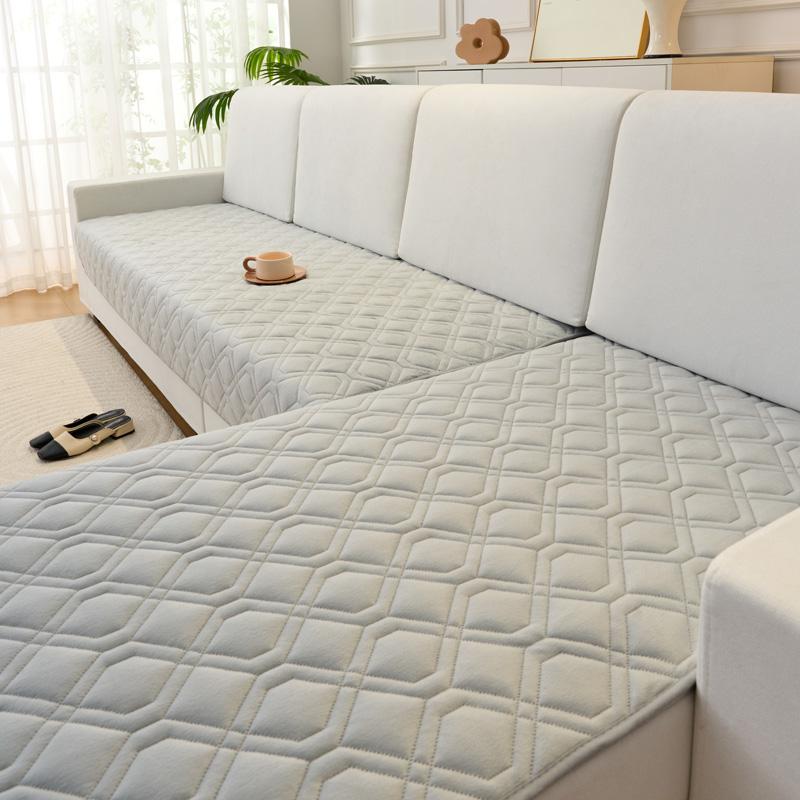 Geometrický měkký potah sedáku pohovky ve tvaru L pro domácí mazlíčky a děti, přehoz na pohovku, ochrana proti poškrábání kočkou, rohový ručník na pohovku, univerzální podsedák