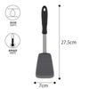 OXO Silicone Heat Dishwasher Black Turner/Spatula, Resistant, Non-Slip, Safe,