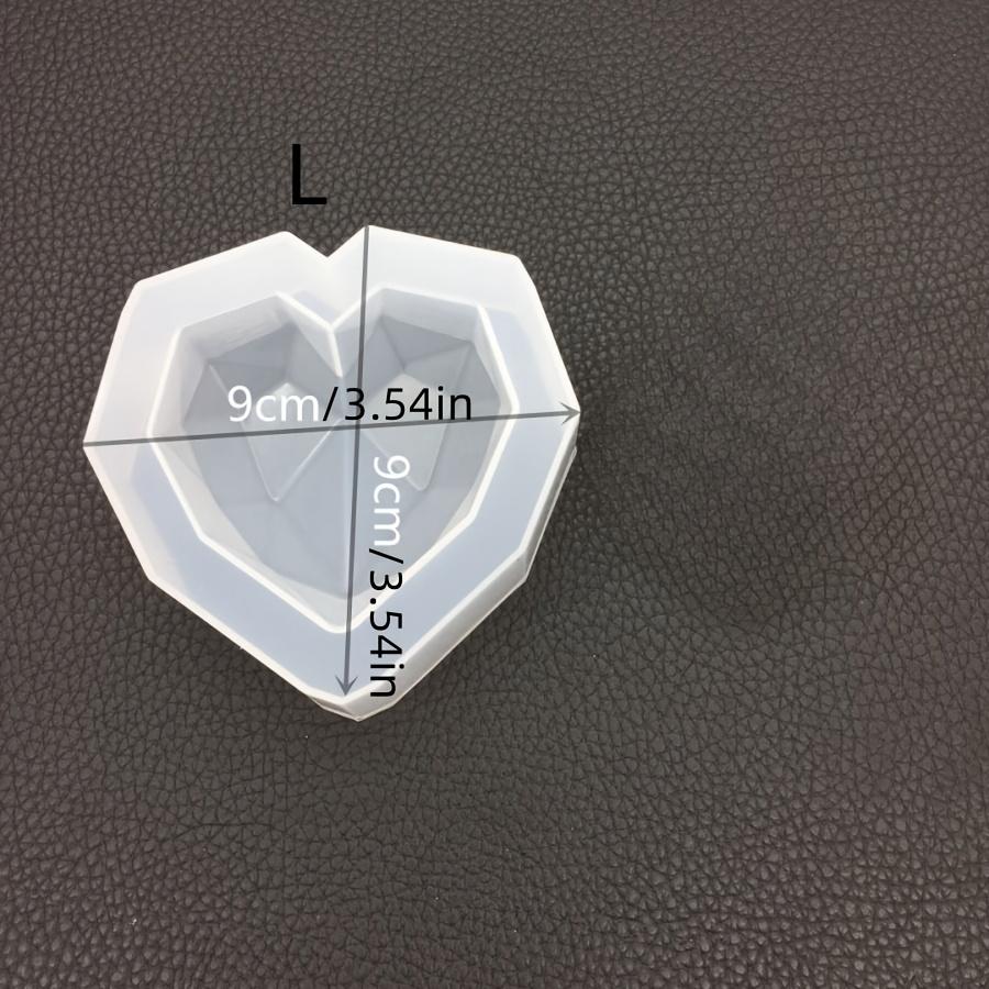 Resin Casting Molds Geometric 3D Heart-Shaped Silicone Mold Candle Soap Making Candle Supplies Valentine'S Day Mold