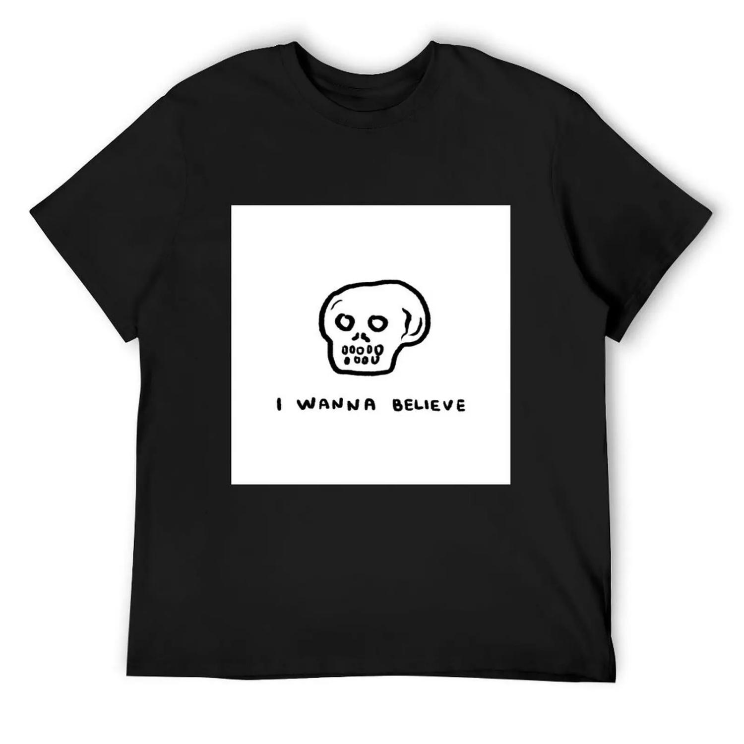 

Crystal Skull - I Wanna Believe T-Shirt new edition summer tops tops clothing for men XXXXXL чорний