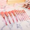 10Pcs/Set Beauty Brush Uniform Shading Excellent Ductility Thin Professional Powder Foundation Concealer Cosmetic Tool for Female