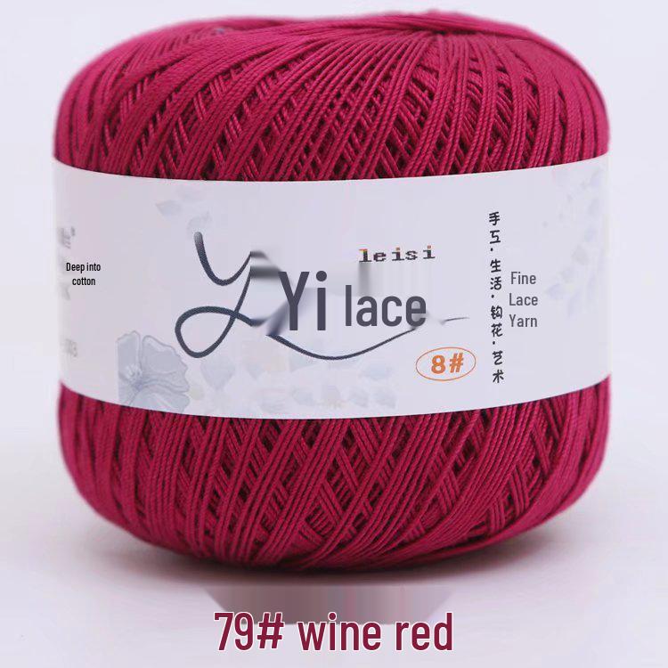 8# 100% Cotton Lace Yarn - 50g Ball, 400m, Strong Twist Crochet Thread for Hand-knitting, Flowers, Hats, and Cardigans - Free Shipping.