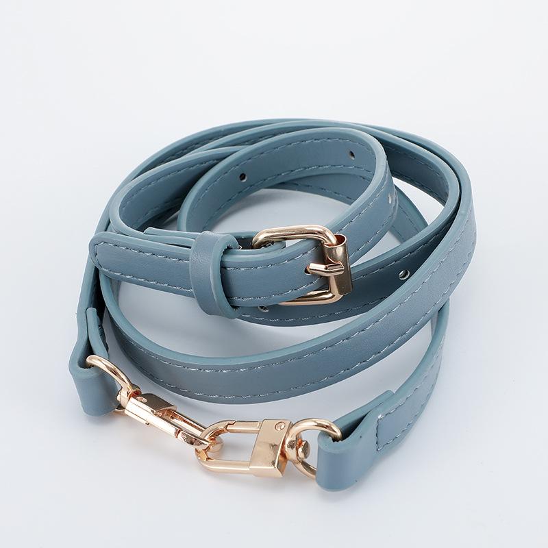 

Регулируемая однотонная сумка кроссбоди из искусственной ПУ кожи с узким длинным ремешком 123*1.5 синий