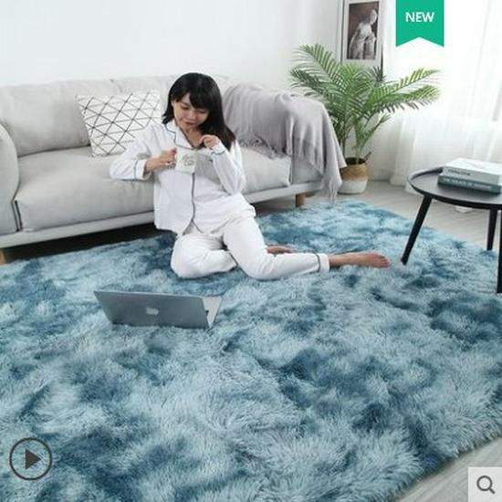 Nordic Tie-Dye Non-Slip Plush Carpet for Living Room & Bedroom - Children's Sofa Rug