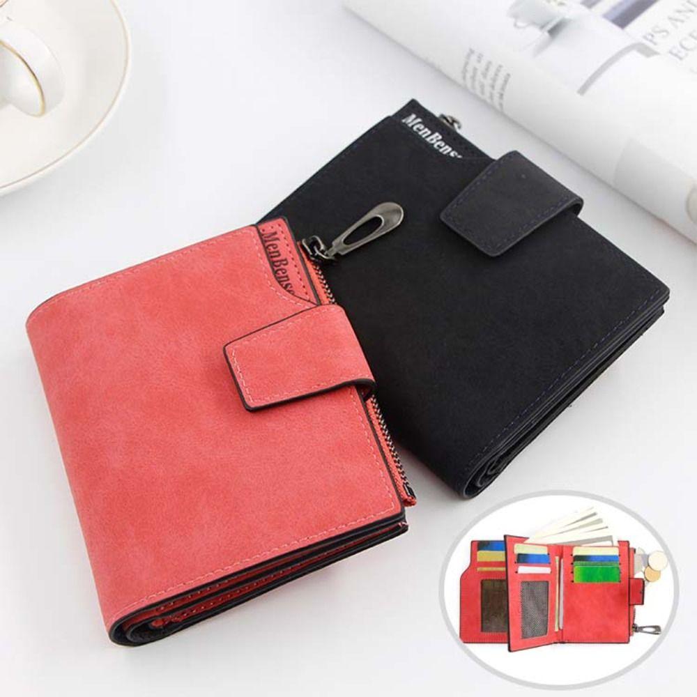 Large Capacity Cash Purse Bag PU Leather Short Wallets Elegant Pocket Purse Wallet Outdoor