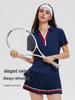 Cai Jue Women's Slim Fit Quick-Dry Polo Tennis & Badminton Sports Set