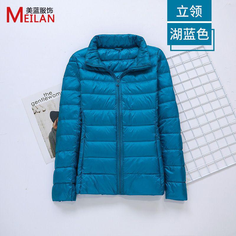Down jacket women's new short light and thick warm and slim fashion jacket