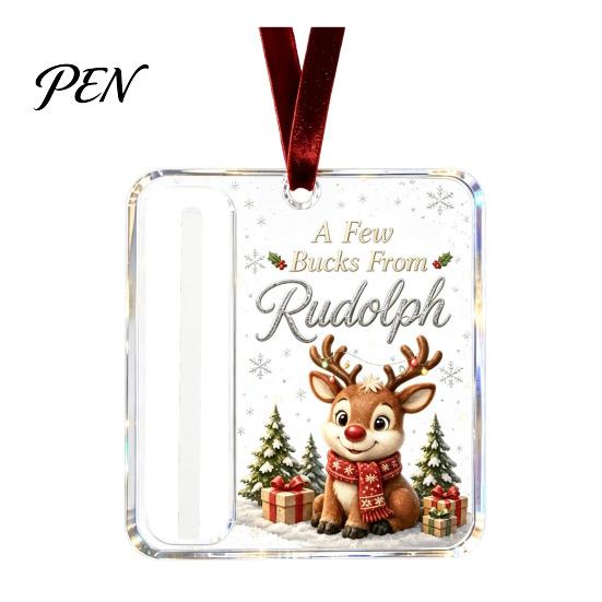 Stocking Stuffer Money Holder Personalized Christmas Cash Ornament, Custom Acrylic Clip for Holiday Versatile Tree Decorations, Unique Hanging