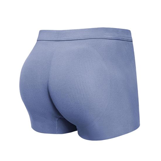 Ropa interior tipo bóxer con diseño 3D de efecto sin dejar huellas, de tiro medio, de color liso, diseño ergonómico convexo en forma de U