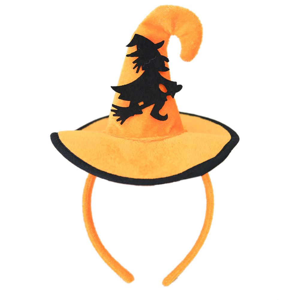 Kids Halloween Headband Decoration Cute Pumpkin Hat Shaped Hair Band Party Headwear Accessories