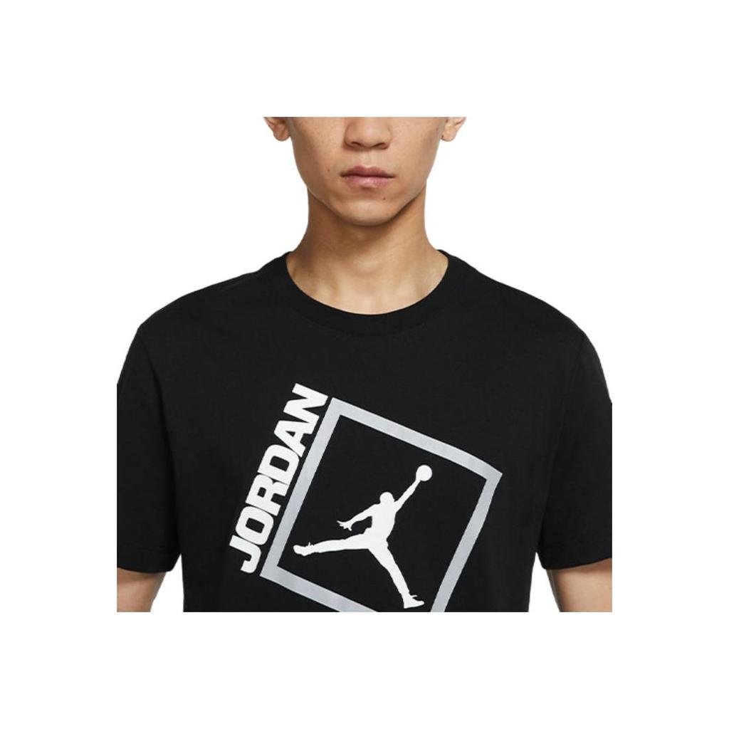 Jordan Jumpman Box SS Breathable Sports Casual Letter Print Short Sleeve T-Shirt Men Tops Black DA9901-010