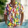 Men's Abstract Pattern 3D Print Shirt Button Up Shirt Casual Shirt Summer Shirt Short Sleeve Daily Vacation Clothing