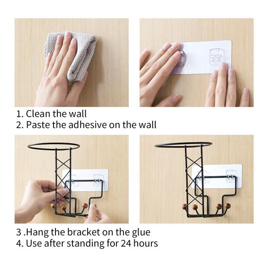 Helmet Holder Storage Rack Wall Mount Strong Load-bearing Sturdy Construction Easy Installation