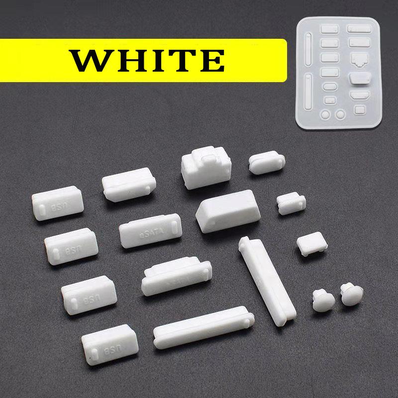 16Pcs/Set Anti-dust Plugs Notebook Computer Port Dust Plugs Laptop Port Dust Covers Stoppers USB Port HDMI RJ45 Interface Cover