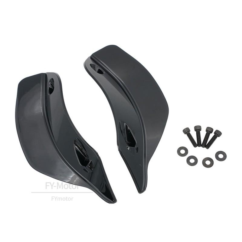 Harley-Davidson Road Glide Custom 2015-2022 Side Fairing Winglet Wind Deflector Black Smoke White