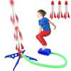 Kid Air Racheta Pompă cu picioare Lansator de aer în aer liber apăsat Stomp Soaring Rachete Jucării Set de joacă pentru copii Salt Jocuri sportive Jucărie pentru copii