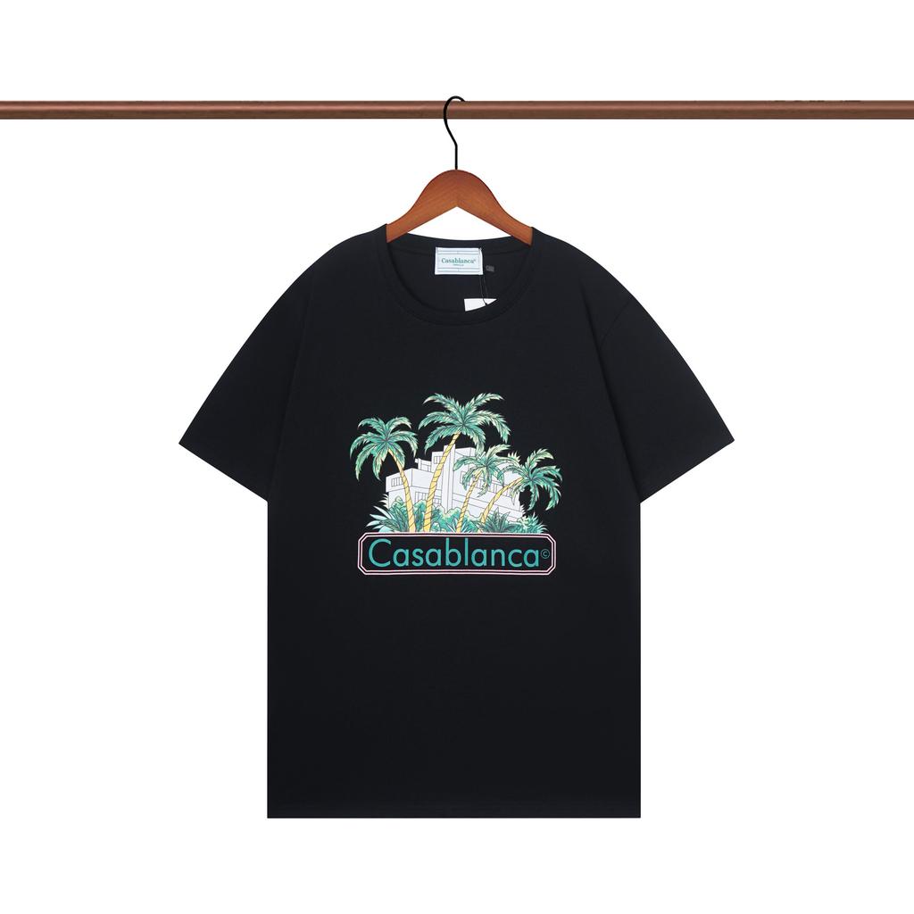 Casablanca 23 Frühling und Sommer Neuheit Fantasie Tor Sternenhimmel Schloss Casa Buchstaben Logo Kurzarm Partner T-Shirt
