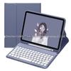 iPad Round Key Bluetooth Keyboard Leather Case with Pen Slot for Air/Pro/A16