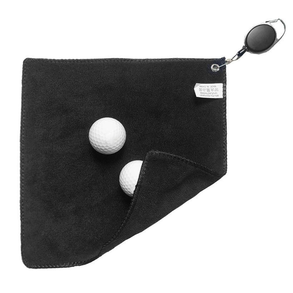 Golf Towel Cleaning Cloth Golf Ball Towel with Buckle Clip Golf Towel for Golf Bag Golf Course Exercise Yoga Camping Gym