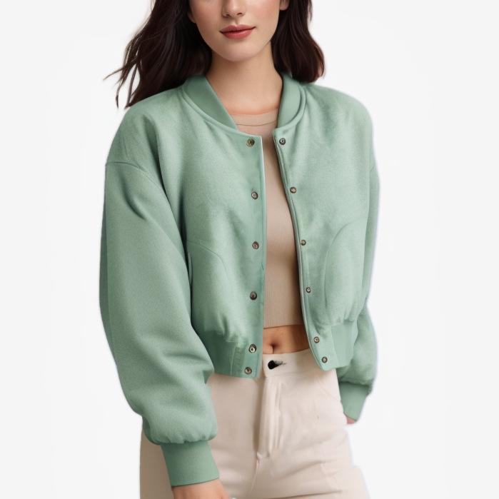 Women's Autumn American & European Style Short Pilot Wool Jacket