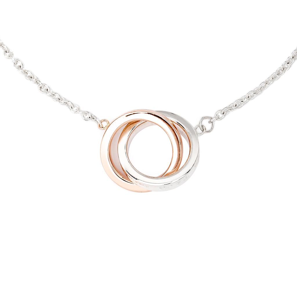 Tiffany Collezione 1837 Bracciale in Argento con Anelli Intrecciati alla Moda Bracciale Unisex 37088412