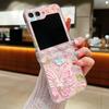 For Samsung Galaxy Z Flip6 Flip5 Flip4 Flip3 Shockproof Colorful Oil Painting Butterfly Patterned 3PCS Foldable Hard Pc Case Cover