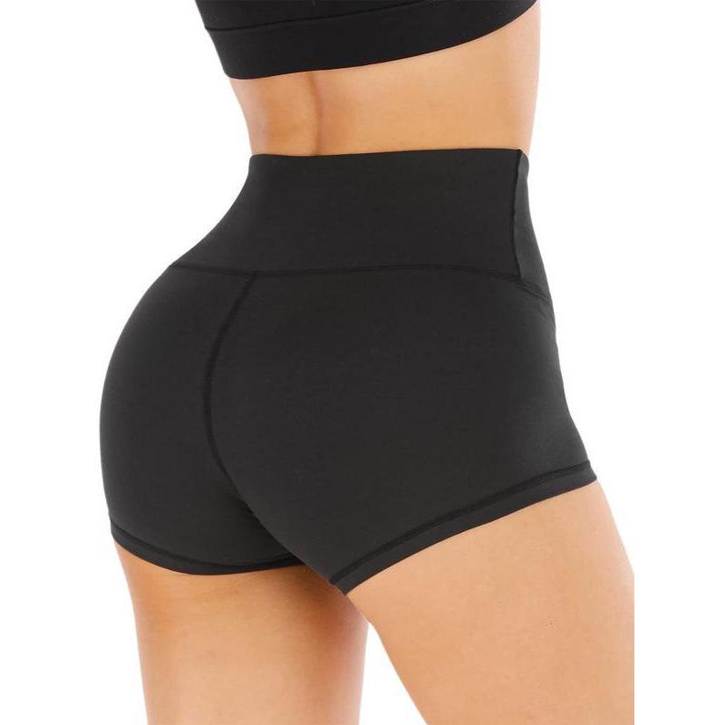 Q 12883 High-Waisted Tummy Control Shorts - European & American Style M чёрный