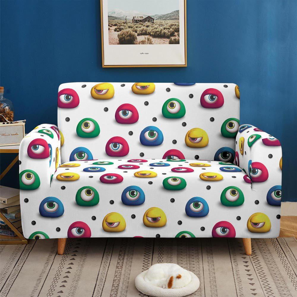 Dust-Proof And Non-Slip Elastic Cartoon Sofa Cover Pad Universal All-Inclusive Multi-Functional 3D Digital Magic Cover