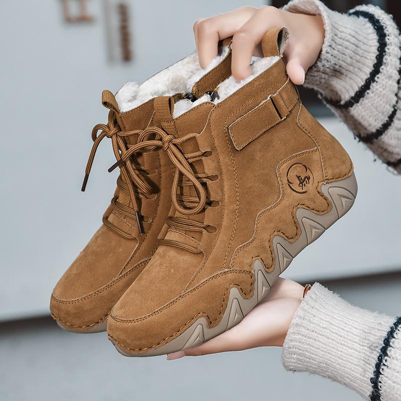 Luxury Brand Women Ankle Boots Designer Warm Women Snow Boots with Fur Non-slip High Top Work Shoes Comfortable Cotton Boots