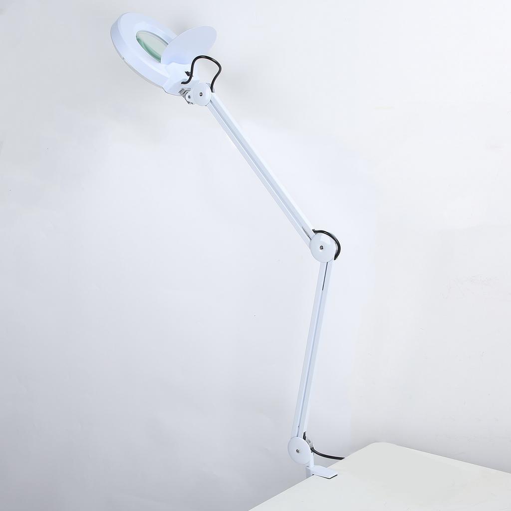 Schönheit Kosmetik Tattoo Maniküre 5x Vergrößerungs Beleuchtete Tischlupe Lampe mit Klemme